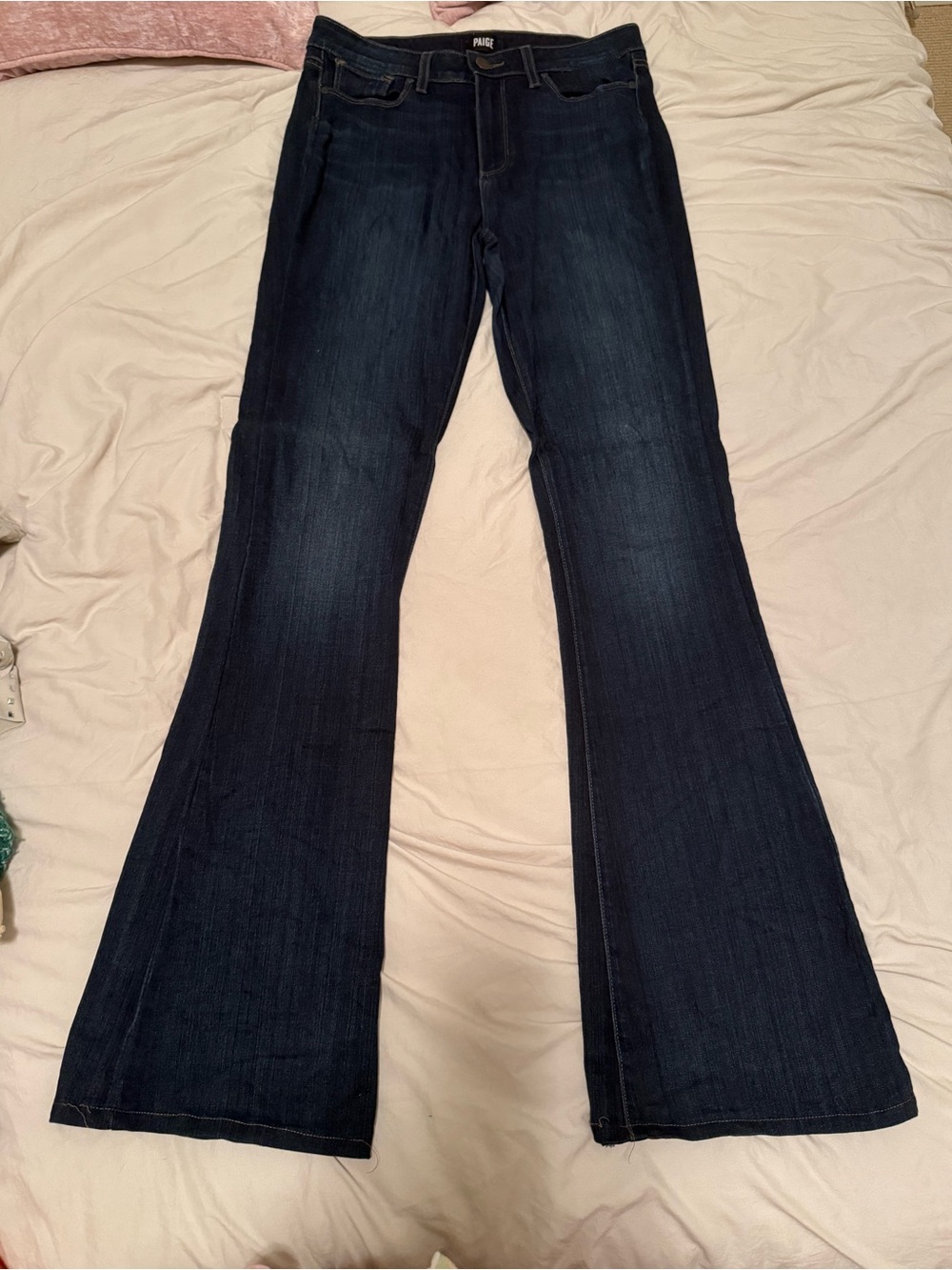 PAIGE Dark Indigo Flare Jeans